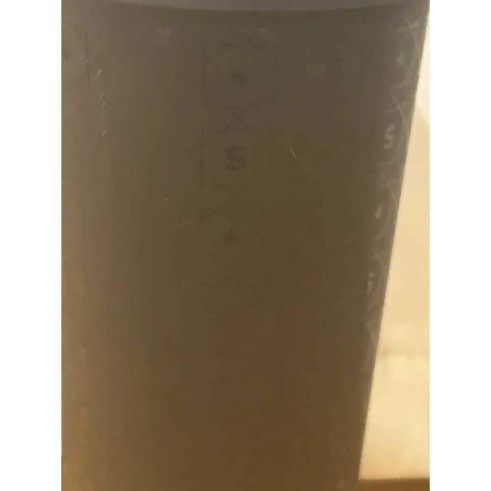 Starbucks 2017 Matte Black Pattern Cold Cup Venti Travel Tumbler (24 oz)